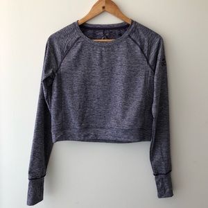 Adidas Long Sleeve Purple Open Back Top